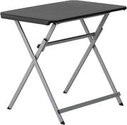 30-Inch Rectangle Folding Table, Light Commercial Grade, Portable Foldable Utility Table, Indoor Outdoor Event Party Camping Dining Work Table, Black,mesa plegable portátil