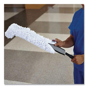 Commercial HYGEN RCPQ852WHI HYGEN Quick-Connect Flexible Dusting Wand by Rubbermaid – 28 3/8" Handle, Microfiber, White, Model RCP Q852 WHI