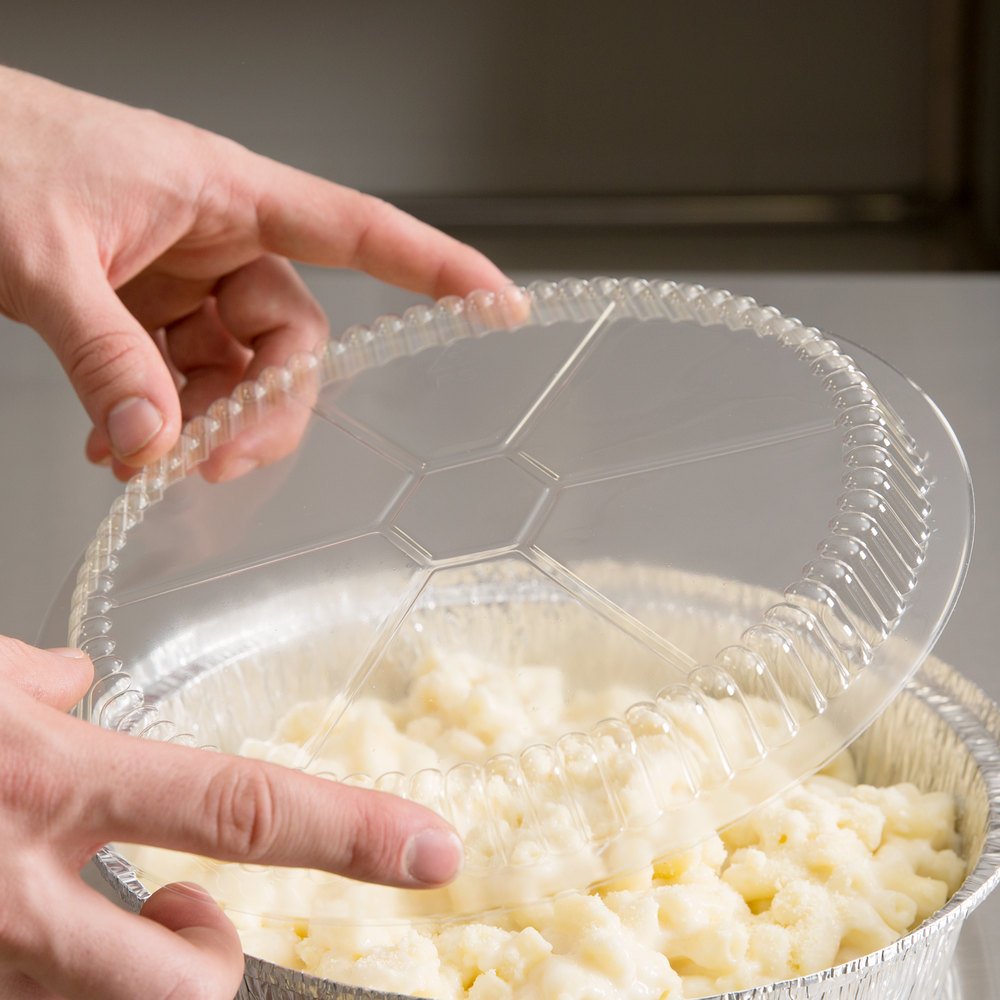 APLD34 9 in. Dome Lid Alum Pan Clear - Case of 500
