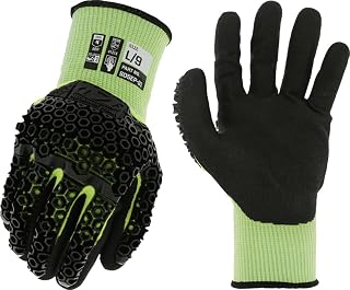 Mechanix Wear Nitrile Coated SpeedKnit M-Pact Heavy Duty Work Gloves - Touch Capable, D3O Technology, High Abrasion Resistant (Green, XX-Large)