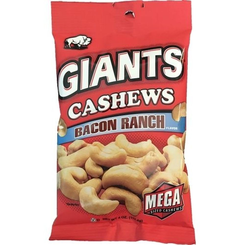 Bacon Ranch Flavor Cashews by GIANTS – 4 Ounces