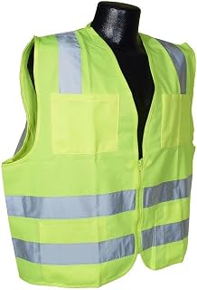 Radians SV8GSL Class 2 Solid Safety Vests, Green, Large