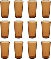 Amber Textured Tumbler 16 oz. - 1 Dozen by Thunder Group