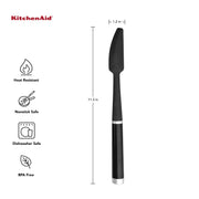 Classic Jar Spatula by KitchenAid – One size, Plastic, Black, Model KE033OHOBA