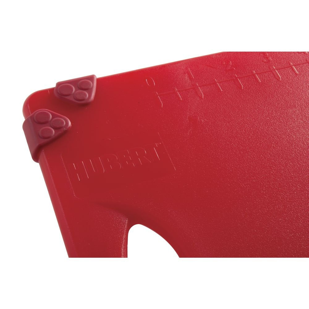 Kratos by Cutting Board Red with Non-Slip Grippers - 15" L x 20" W x 1/2 H by HUBERT – 20"L x 15"W, Plastic, Red, Model 1520-AL-RD