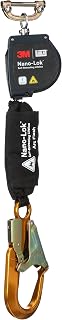 3M DBI-SALA Nano-Lok Arc Flash Self-Retracting Lifeline with Quick Connect 3100578, Web, Aluminum Rebar Hook, 8 ft