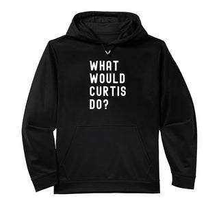 What Would Curtis Do? Performance Hoodie by What Would Curtis Do? Birthday Name Funny – Polyester, Black, Model Y0TSW5SNT5F