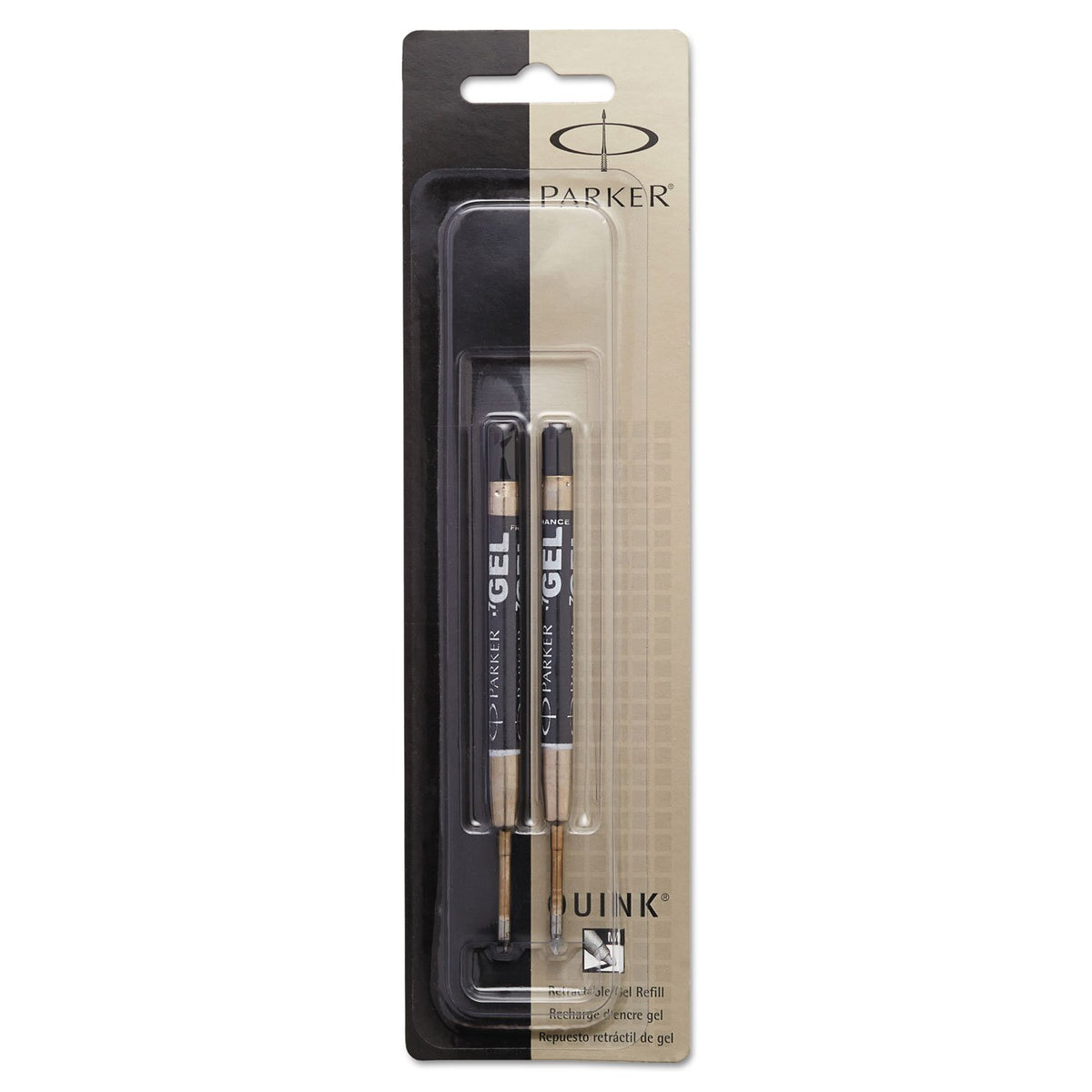 QUINK Ballpoint Pen Gel Ink Refills by Parker – Ink, Black, Model 30525PP