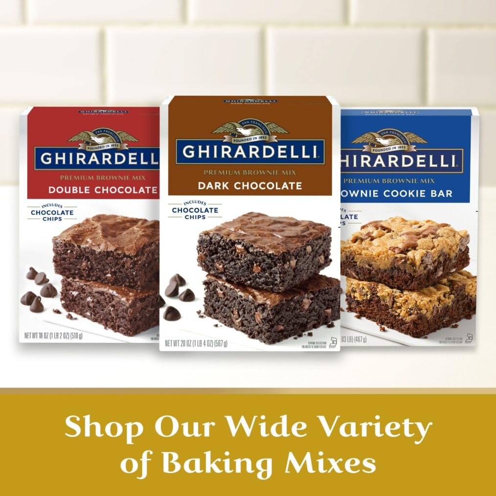 Walnut Premium Brownie MIx by Ghirardelli – 17 Ounce (Pack of 12), Pack of 12, Model 722-1636