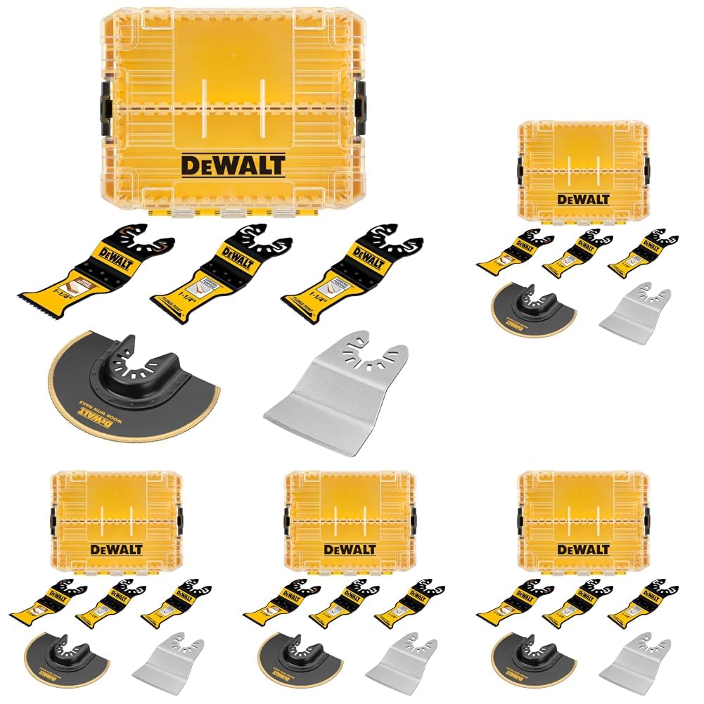 DW OSC General Purpose Kit 5PC () (Pack of 5) by DEWALT – (Pack of 5), Alloy Steel, Black, Yellow, Pack of 5, Model DWA425GSET