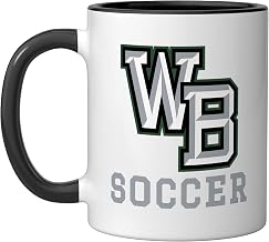 West Bloomfield High School Lakers Soccer Ceramic Mug, Black/White, 11oz