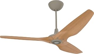 Big Ass Fans Haiku, 60" Diameter, Smart Indoor Ceiling Fan, Universal Mount - 12" Downrod (included) (Caramel Bamboo/Satin Nickel Hardware)