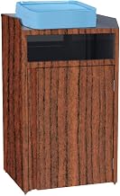 TableTop King Lakeside 4410 Stainless Steel Refuse Station with Front Access and Victorian Cherry Laminate Finish - 26 1/2" x 23 1/4" x 45 1/2"
