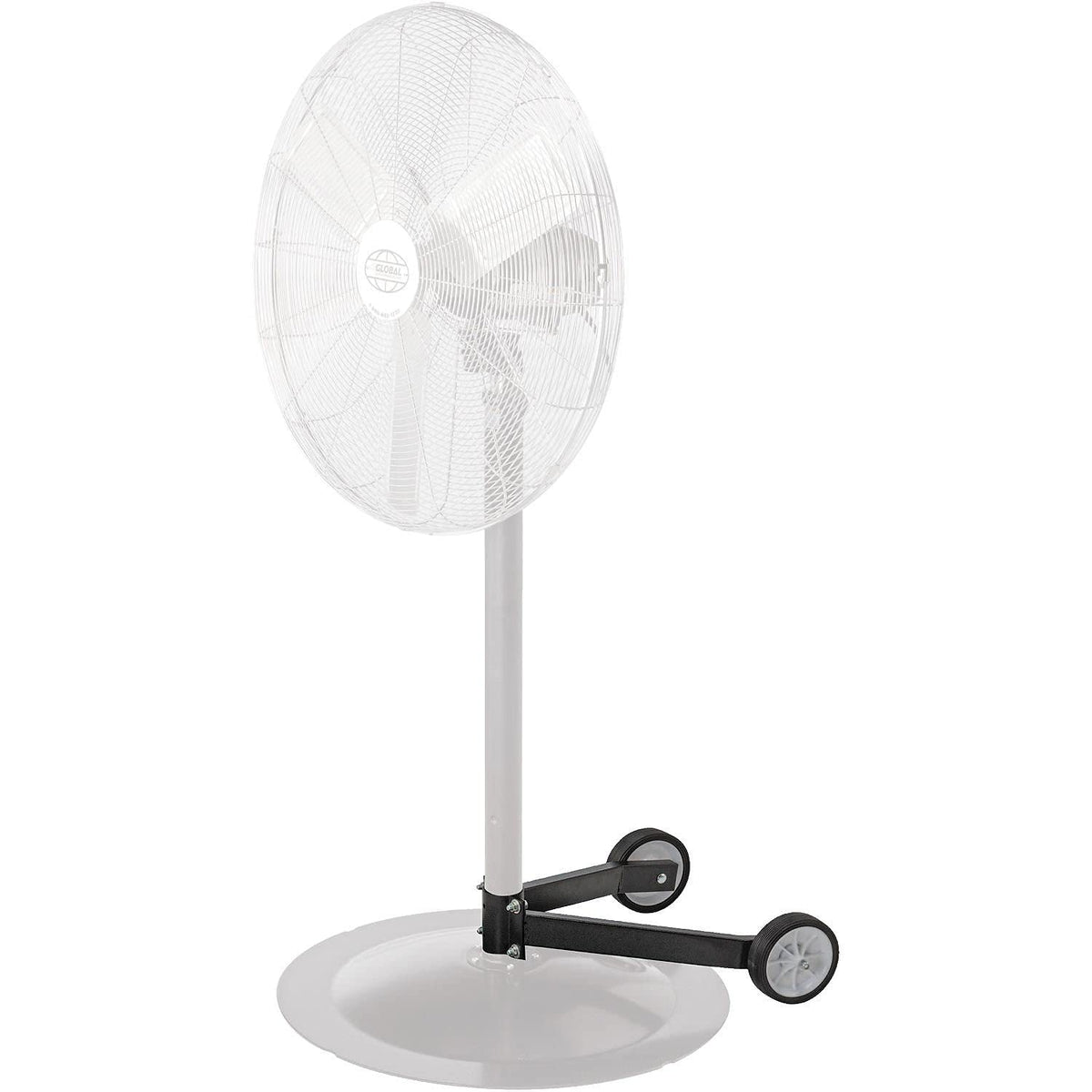 Fan Dolly for Pedestal Fans by Global Industrial – 18"L x 14"W x 5"H, Alloy Steel, Black, Model 245658