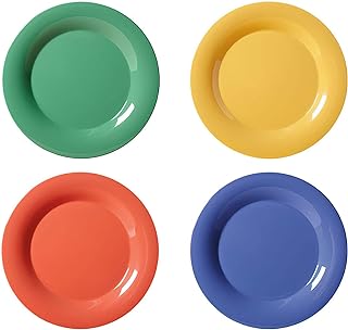 G.E.T. 6.5" Assorted Heavy-Duty Wide Rim Melamine Appetizer Plate 4