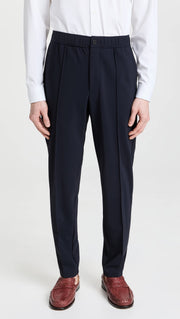 Men's Curtis Drawstring Precision Ponte Pants by Theory – 36, Polyester, Baltic, Model L0197218