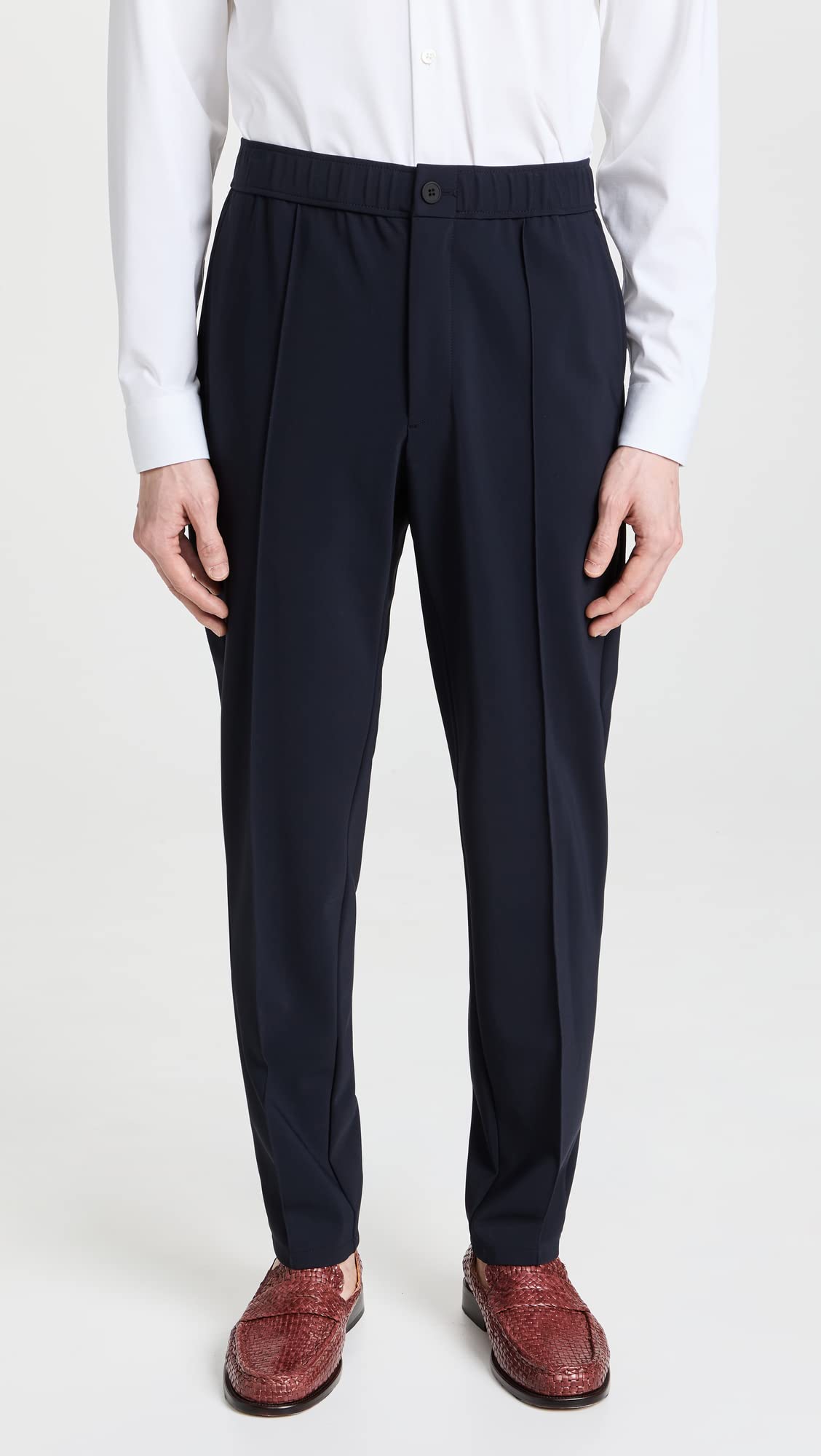 Men's Curtis Drawstring Precision Ponte Pants by Theory – 36, Polyester, Baltic, Model L0197218