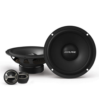 6.5” Component 2-Way Speaker Set by Alpine – polypropylene, black, Model EL-E65C-G