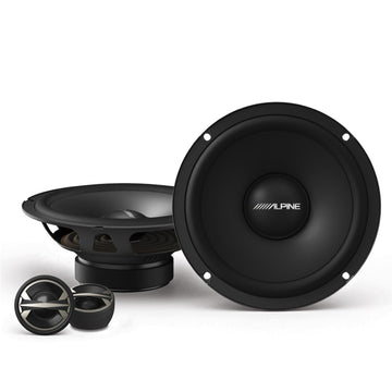 6.5” Component 2-Way Speaker Set by Alpine – polypropylene, black, Model EL-E65C-G