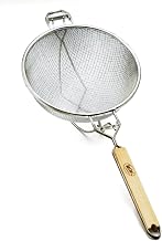Tablecraft 10-1/4" Double Mesh Tinned Strainer w/Wooden Handles