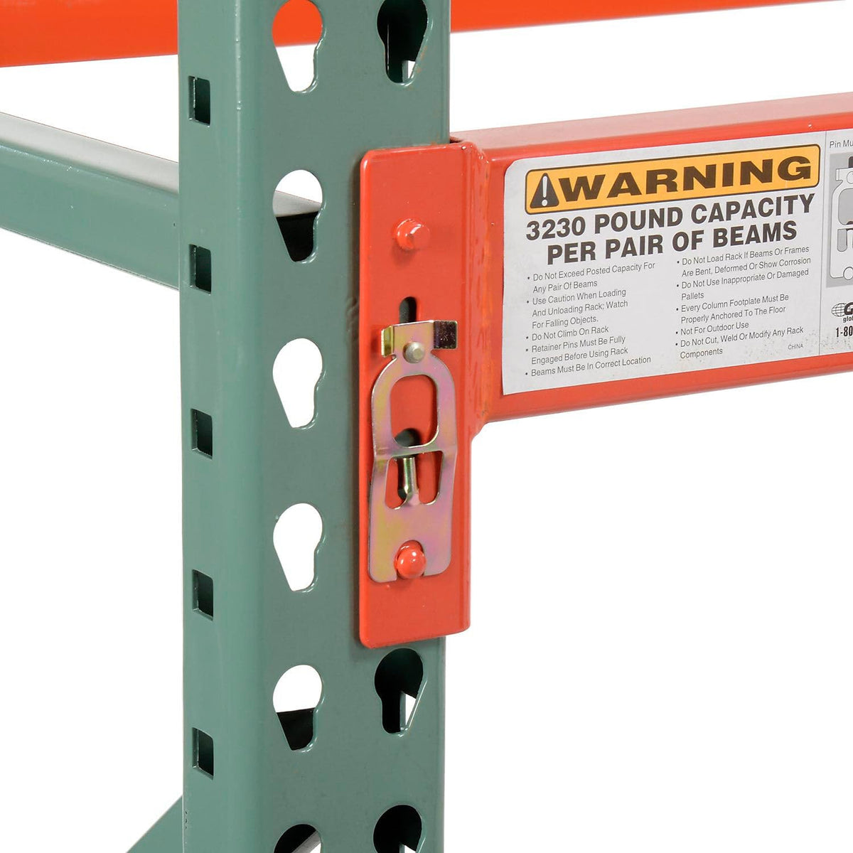 Teardrop Pallet Rack Add-On Unit by Global Industrial – Steel, Orange, Model 320861