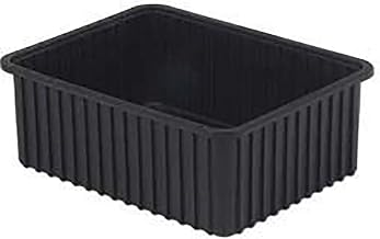 LEWISBins ESD-Safe Divider Box, 22-13/32"L x 17-13/32"W x 8"H, Lot of 4