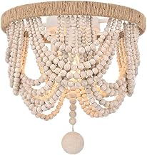 Jolie 12" Beaded Flush Mount in Antique White