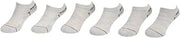 Skechers Boy's 6-Pairs Light Pastel Gray Low Cut Socks Sz: 5-6.5 Fits 4-8.5