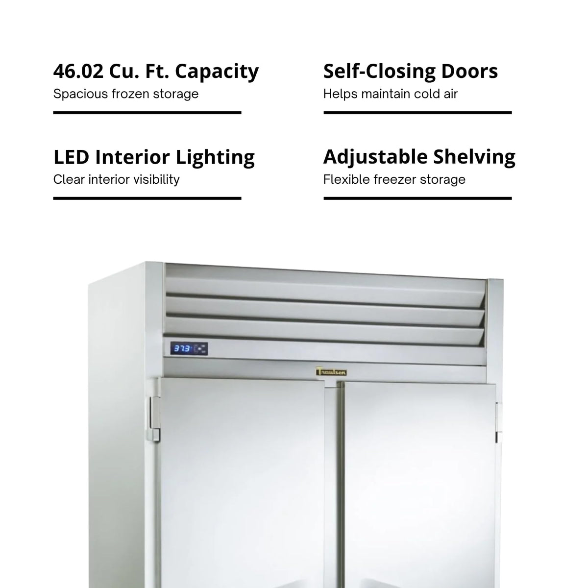 G-Series Solid Door 2-Section Freezer by Traulsen – 46.0 cubic_feet, stainless steel, Model G22010