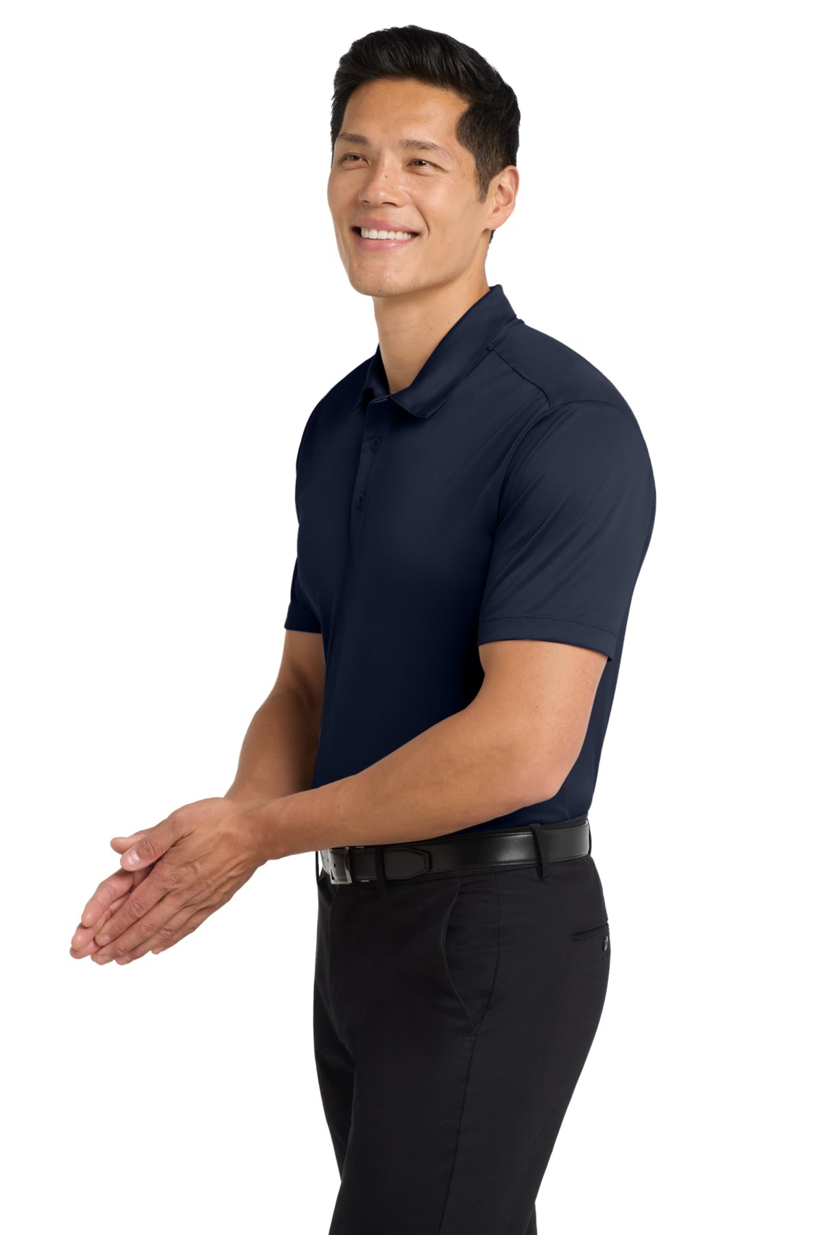 Unisex Silk Touch Performance Polo Navy by Port Authority – Large, Polyester, Navy, Model SNM-720354