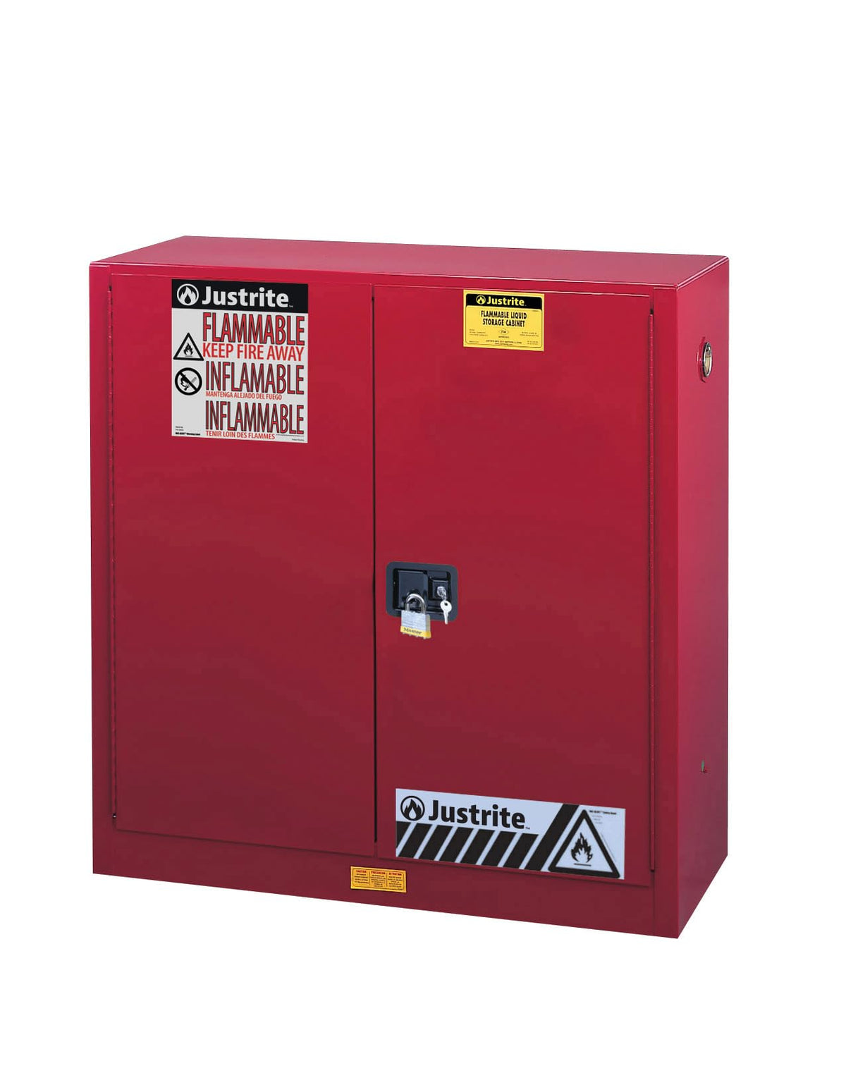 Justrite Red / 40 Gallon / Manual-Close Tool Cabinets