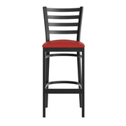 Flash Furniture Red Vinyl Seat/Black Metal Frame / Set of 1 / Traditional Barstools