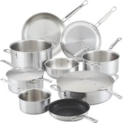 Thomas Keller Insignia by Hestan - Stainless Steel 11 Piece Cookware Set, Induction Cooktop Compatible
