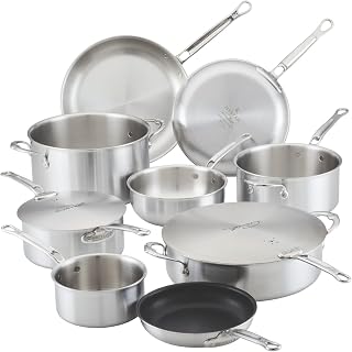 Thomas Keller Insignia by Hestan - Stainless Steel 11 Piece Cookware Set, Induction Cooktop Compatible