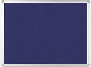 MasterVision Ayda Wall Mount Push Pin Bulletin Board, 18" x 24", Blue Felt, Aluminum Frame, for Home or Office