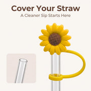 4 Pcs Drinking Straw Dispensers Sunflower Straw Plug Reusable Splash Proof Plugs Kitchen Tool Straw Tips Cover Silicone Cup Accessory Drinking Dust Cap by Jinshining – 1, Silicone