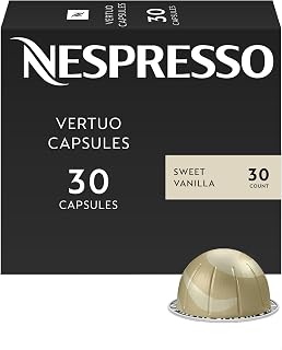 Nespresso Vertuo, Sweet Vanilla, Medium Roast, 30-Count Coffee Pods