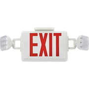 Combo LED Emergency Exit Sign by Global Industrial – 2.95"L x 8.4"W x 8"H, Plastic, Red, Model JLEC2RW