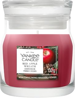 Yankee Candle Signature Small Scented Candle | Red Apple Wreath Candle | Vegetable Wax Blend | Perfect Gifts for Women