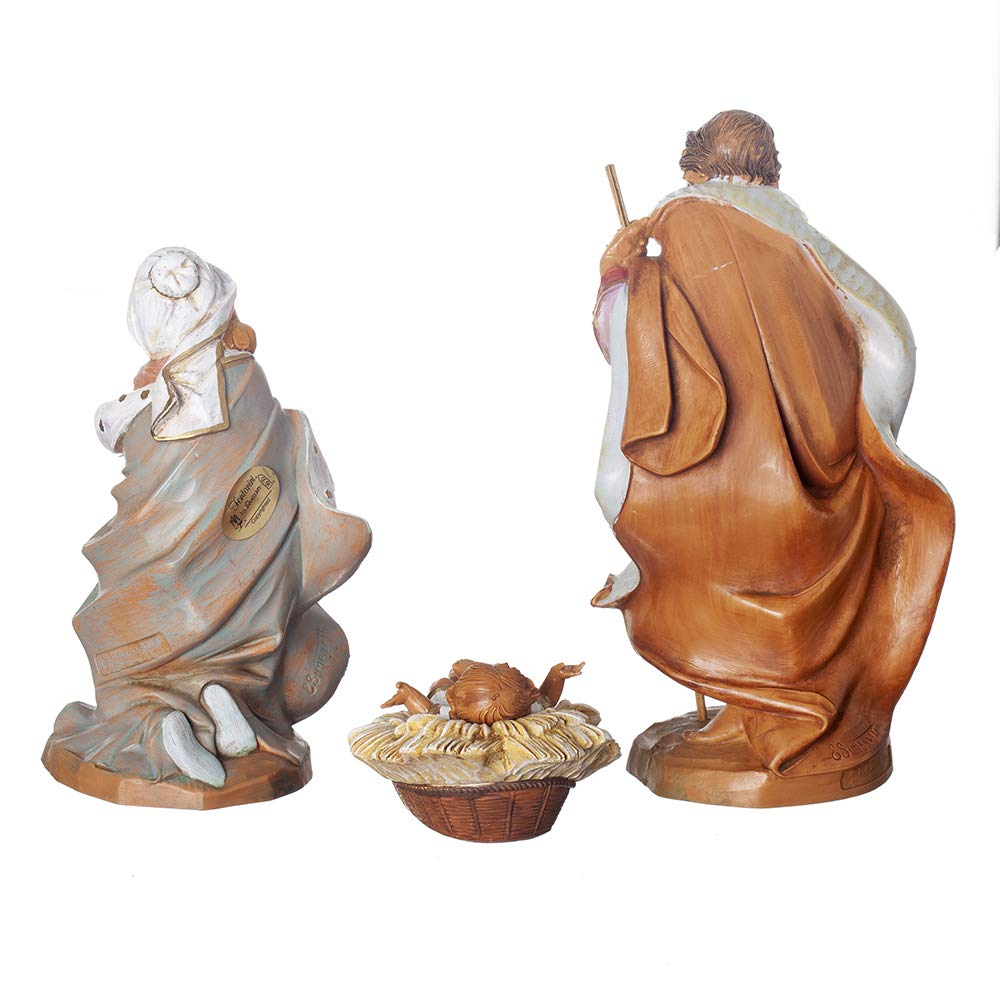 Nativity Figure, 3 pc Holy Family Set, 7.5" Scale by Fontanini – 7.5" Scale, Polymer, White, Pack of 3, Model 71811