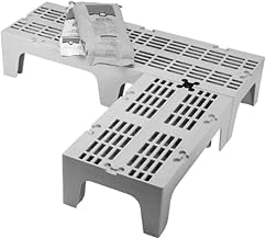 Cambro DRS480480 Sp. Gray 21" x 48" x 12" Slotted Top Dunnage Rack Case of 1