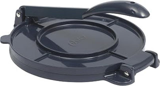 Oster Ravello 8-Inch Cast Aluminum Tortilla Press and Roti Maker – Traditional Flatbread Press with Glossy Blue Finish