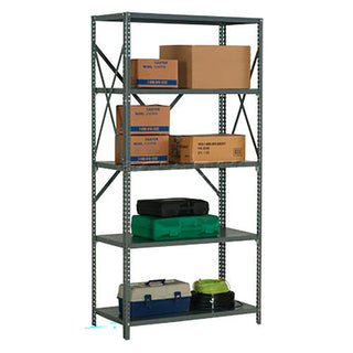 Global Industrial 5 Shelf – 18 Ga Open Steel Shelving Unit, 36" W x 18" D x 73" H, Gray