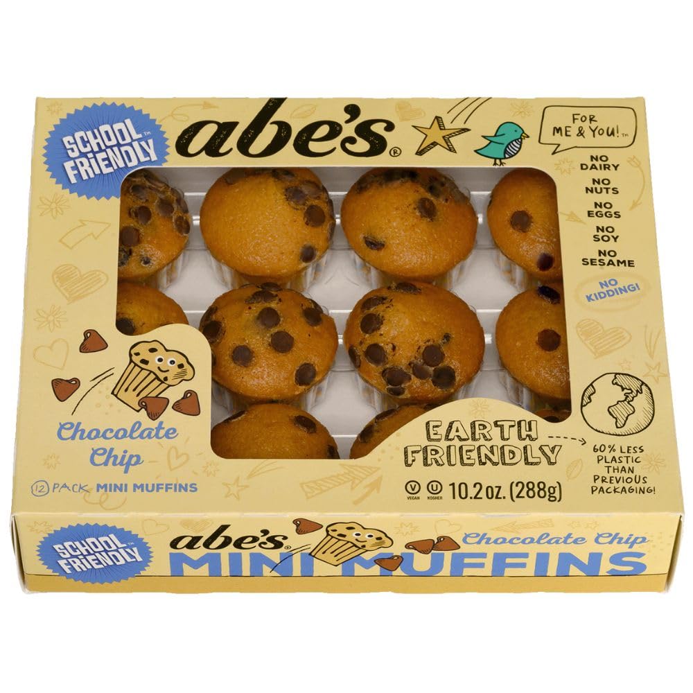Chocolate Chip Mini Muffins (12 Count) by Abe's – 10.2 Ounce (Pack of 1), Model 0044261490545