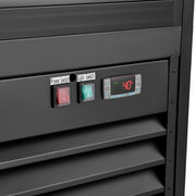 Merchandiser Display Refrigerator by Nexel – 31.9"L x 53.1"W x 84.4"H, 45.0 cubic_feet, Coated Steel, Black, Model G1.2YBM2F-HC (Sliding Door)