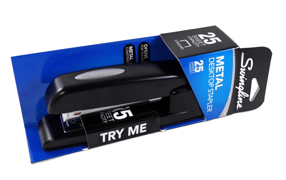 Stapler, 747 Metal Iconic Desktop Stapler, 25 Sheet Capacity (Black) by Swingline – Black,blue, Model 74818