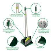 Broom and Dustpan Set for Home - Both Indoor by Pine-Sol – Green & Gray, Model PNS-76373