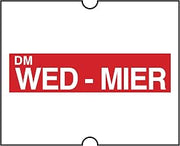 DayMark Safety Systems IT120468-3-WED DissolveMark Date Coder, Label, Wednesday for DM4 SpeedyMark 20 2-Line Marking Gun (Pack of 8 Rolls)