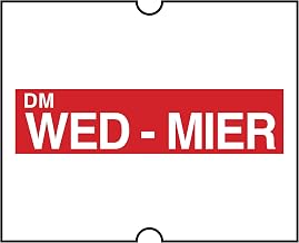 DayMark Safety Systems IT120468-3-WED DissolveMark Date Coder, Label, Wednesday for DM4 SpeedyMark 20 2-Line Marking Gun (Pack of 8 Rolls)