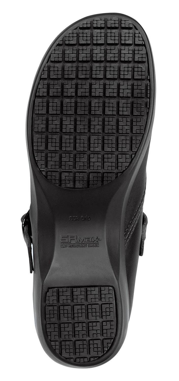 Womens Black Vienna MaxTrax Soft Toe SRO Clog 7.5 M by SR Max – 7.5, Rubber, Black, Model SRM136 07.5 M